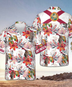 Florida Panther And Orange Blossom Hawaiian Shirt Don't Mess With Florida Shirt Gift For Summer