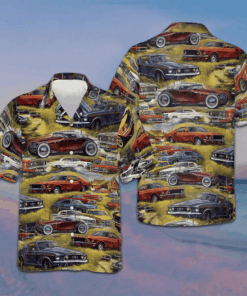 Retro Cars Hawaiian Shirt Men's Summer Button Down Shirts Gifts For Car Lovers