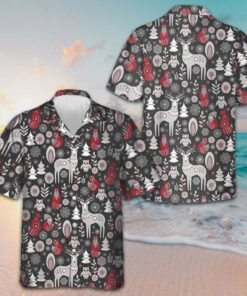 Scandinavian Woodland Animals Hawaiian Shirt Cool Christmas Shirt Gifts For Husband