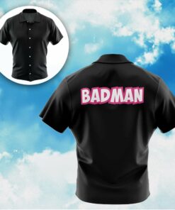 Vegeta Badman Black Dragon Ball Z Abridged Button Up Hawaiian Shirt Gifts For DBZ Fans