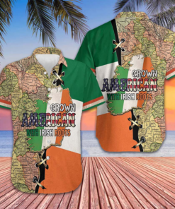 American Grown With Irish Roots Hawaiian Shirt St. Patrick's Day Shirt Gifts For Irish