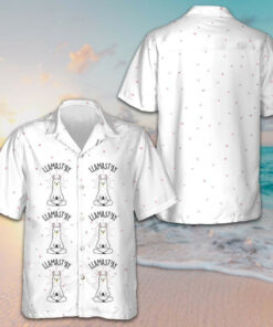 Llamastay Alpaca Hawaiian Shirt Funny Meditating Alpaca Shirt Gifts For Him