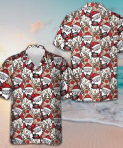 Santa Reindeer And Snowman Hawaiian Shirt Cute Xmas Shirt Gifts For Best Friends