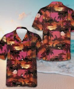 Jeep Tropical Sunset Pattern Hawaiian Shirt Cool Summer Shirts For Guys