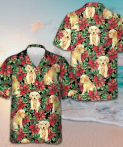 Labrador Retriever Puppy Hawaiian Shirt Beach Button Down Gifts For Dog Owners