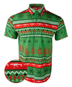 The Workshop Green Button Down Shirt Tactical Hawaiian Shirt Pro Gun Rights Merch Gifts For Dad - Wear&Decor