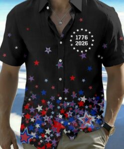 USA 250th Anniversary Button Up Shirt 1776 2026 Men Fourth Of July Clothes Best Patriotic Gifts