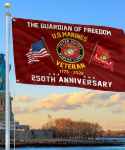 250th Anniversary Marine Corps Flag 4th of July Gift for Marine Veteran USMC