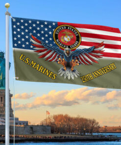 250th Anniversary Marine Corps Flag Father's Day Gift for Marine Veteran