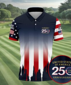 America Celebrates 250Th Anniversary Polo Shirt Fourth Of July Apparel Father's Day Presents