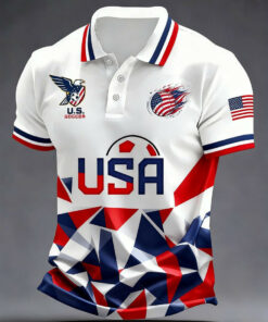 USA 2026 World Cup Polo Shirt Men's Fashion Game Day Apparel US Soccer Team Fan Gear Gifts