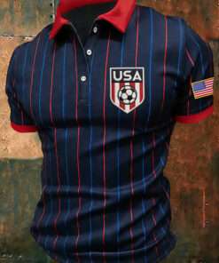 USA Soccer 2026 World Cup Polo Shirt Men's Game Day Clothing Gifts For Team USA Supporters