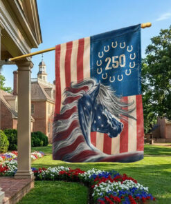 Horse America 250th Anniversary Flag Patriotic USA Flag
