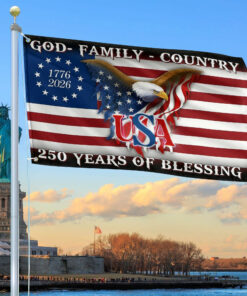 Eagle USA 250 Years Of Blessing Flag God Family Country American Flag Patriotic