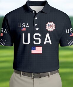 USA 250Th Anniversary Golf Polo Shirt Mens 4Th Of July Good Gifts For Dads