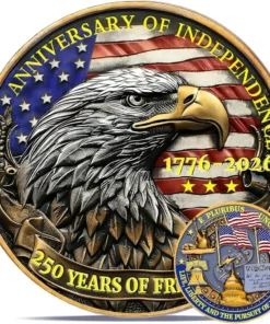 250Th US Anniversary Challenge Coin 1776-2026 Commemorative Coin USA 250Th Ann