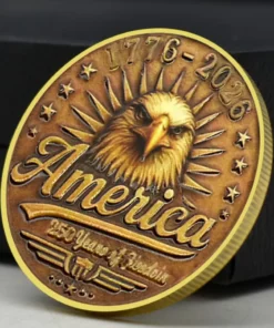 2026 USA 250th Anniversary Coin - Eagle Liberty Bell Spirit of Freedom Medal