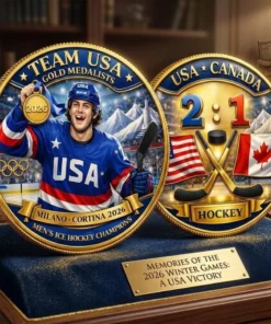 2026 Winter Olympics Gold Usa Defeats Canada 2 1 Hockey Final Coin