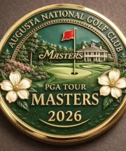 2026 Masters Golf Tournament Challenge Coin Augusta National PGA Tour Souvenir