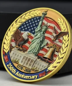 2026 USA 250th Anniversary Commemorative Coin - Liberty Bell Statue of Liberty