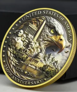 2026 USA 250th Anniversary Coin - Eagle Mount Rushmore Capitol Building Coin