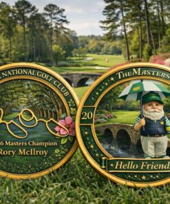 2026 Masters Champions Rory McIlroy Commemorative Coin Augusta Golf Collectible Masters Gnome Golf Gift for Him