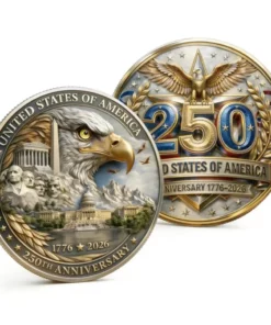 2026 USA 250th Anniversary Coin Eagle Mount Rushmore Patriotic Gift Decor