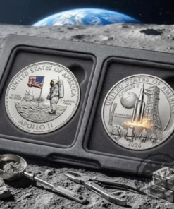 Apollo 11 And Artemis II 2026 Commemorative Coin Set (No Box)