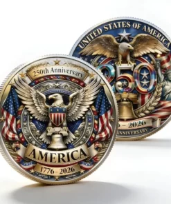 2026 USA 250th Anniversary Coin American Eagle Liberty Patriotic Gift Decor