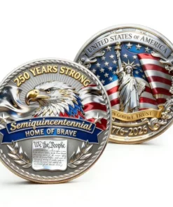 2026 USA 250th Anniversary Coin Eagle Liberty Patriotic Collectible Gift Decor