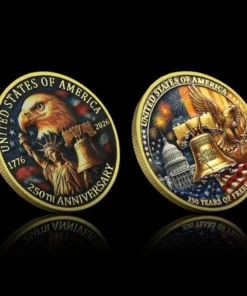2026 USA 250th Anniversary Commemorative Coin Liberty Bell Eagle Challenge Coin