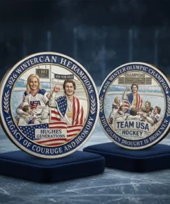 Jack Hughes 2026 Winter Olympic Gold Commemorative Coin