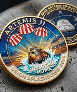 Artemis II Orion Splashdown 2026 Commemorative Challenge Coin