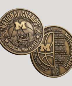 Michigan Wolverines 2026 Men's Basketball National Champs Coin