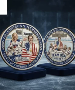 Jack Hughes 2026 Winter Gold Commemorative Coin