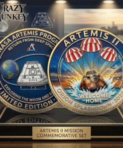 Orion Spacecraft Splashdown Artemis II Coin NASA Space Lunar 2026 Souvenir Gift
