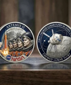 Artemis II Challenge Coin First Crewed Lunar Flyby April 2026 Space Medal