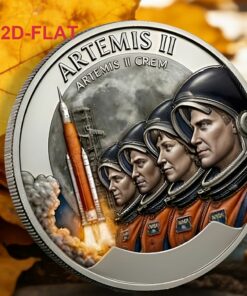 Coin Artemis II Mission Commemorative Coin - First Manned Lunar Flyby April 2026 Collectible coin