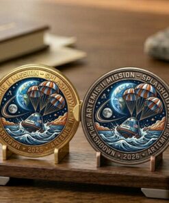 Artemis II Splashdown 2026 Commemorative Coin NASA Moon Mission Collectible Gift