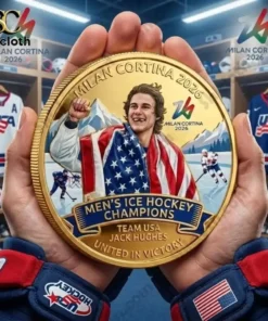Milan Cortina 2026 Jack Hughes Ice Hockey Gold Medalist Coin