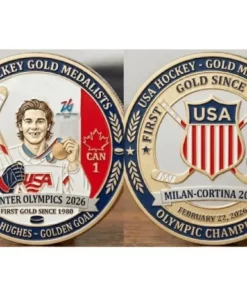 Jack Hughes Champions Of The 25Th Winter Olympics 2026 Commemorative Coin