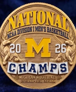 Michigan Wolverines 2026 National Champions NCAA Basketball Commemorative Coin