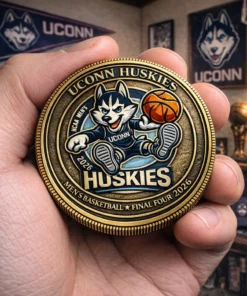 Connecticut Basketball Fan Coin - 2026 Men's Final Four Commemorative Gold Gift