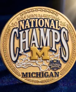 Michigan Wolverines 2026 NCAA National Champions Gold Coin University Medal