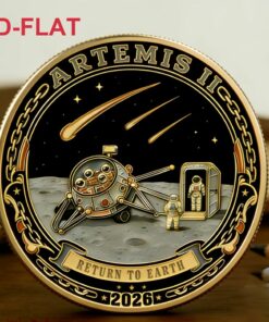 Coin Planar Artemis 2 2026 Mission Commemorative Coin: A Detailed Art Design Souvenir Collection