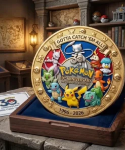 Pokemon 30Th Anniversary 1996-2026 Commemorative Gift For Fans Coin