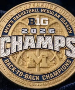 Michigan Wolverines 2026 Big Ten Conference Back-To-Back Champs Coin