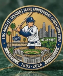 Dodgers 143Rd Anniversary Commemorative Coin 1883-2026