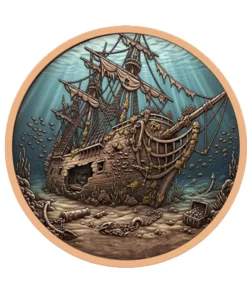Shipwreck Colorized 5 Oz Coin Liberia 2026