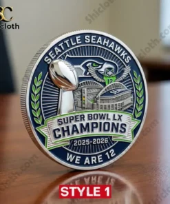 Seattle Seahawks Super Bowl LX Champions 2026 Coin